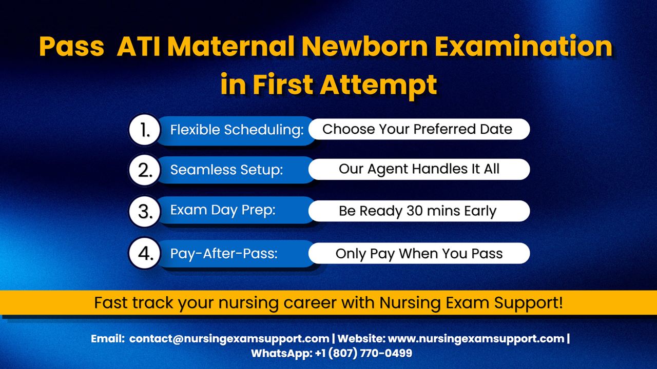 Pass the ATI Maternal Newborn Exam exam with Nursing Exam Support in 4 simple steps